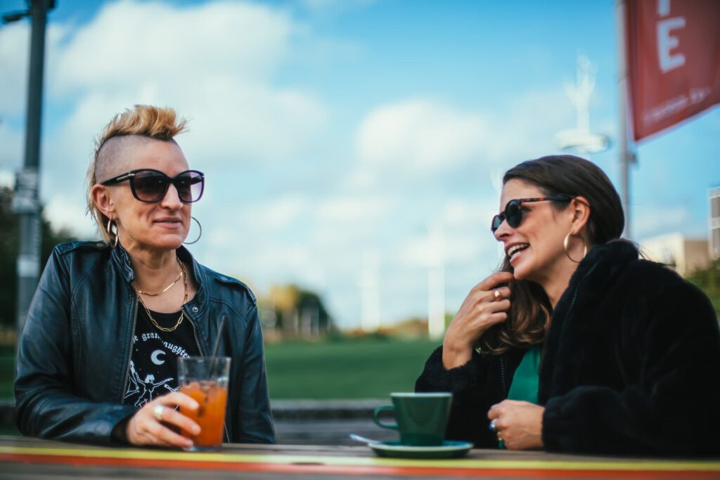 Kay And Katie Relaxing
